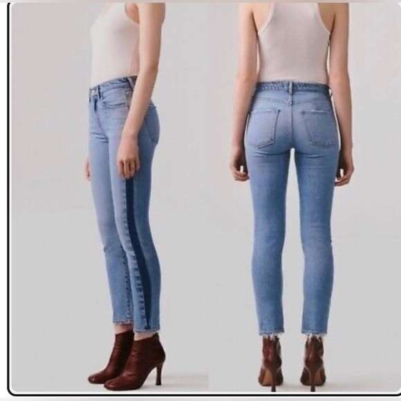 AGOLDE ‘Toni’ Swerve Blue Ankle Jeans- size 25 - Picture 1 of 7